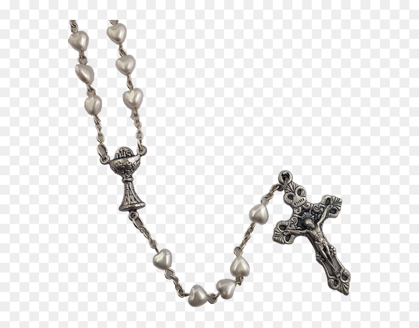 Heart Shape First Communion Rosary - Rosario Png, Transparent Png - rosario png