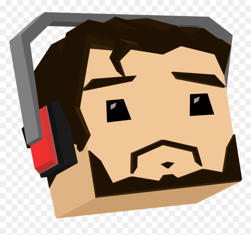 Cube Head Sam Headphones, HD Png Download - cartoon headphones png