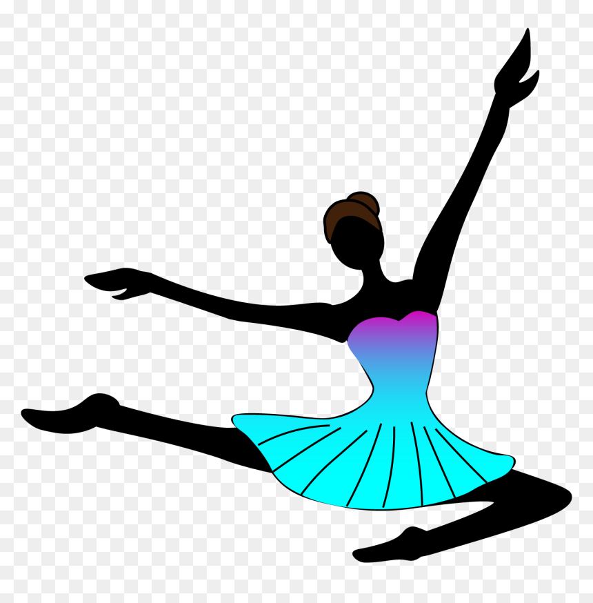 Girl Dancing Logo Black, HD Png Download - dance clipart png