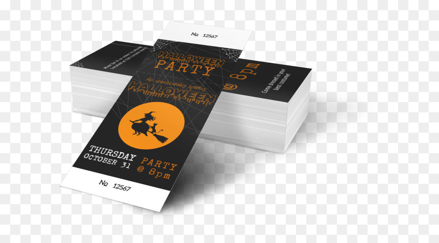 Halloween Party Ticket Template Preview - Ticket, HD Png Download - blank ticket png