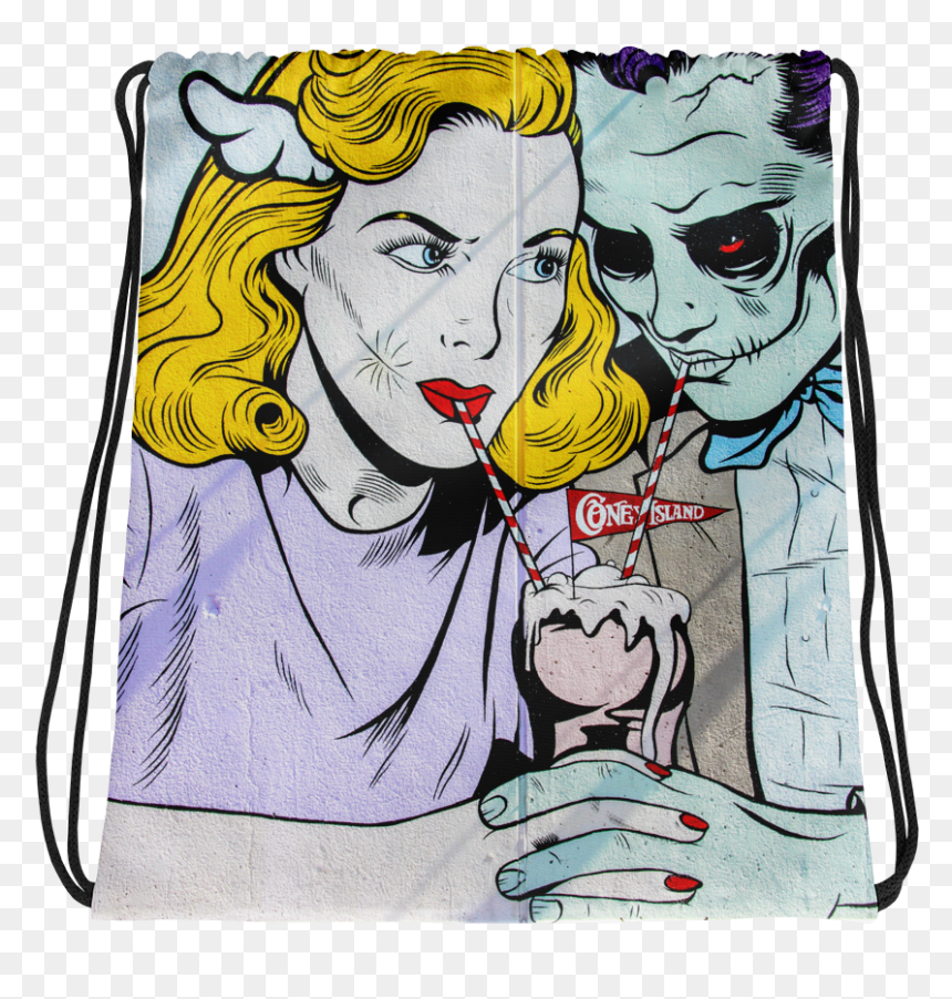 Zombie Shake Drawstring Bag - National Day May 2 Free Comic Book Day, HD Png Download - villain png