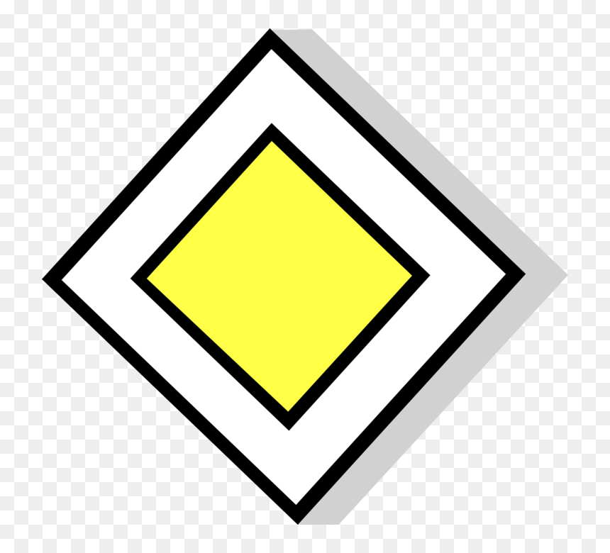 Svg Royalty Free Download Eu Road Sign - Priority Road Sign Europe, HD Png Download - dirt path png