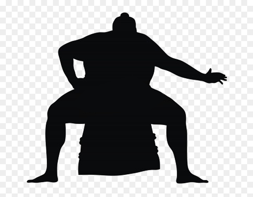 Sumo Silhouette Clipart , Png Download - Orchid Island, Nu Rock, Transparent Png - wrestling silhouette png