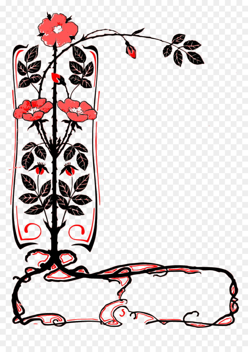 Corner Flower Frame - Flower Transparent Decorative Transparent Background, HD Png Download - corner frame png