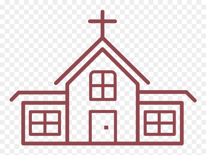 Black And White School, HD Png Download - church icon png