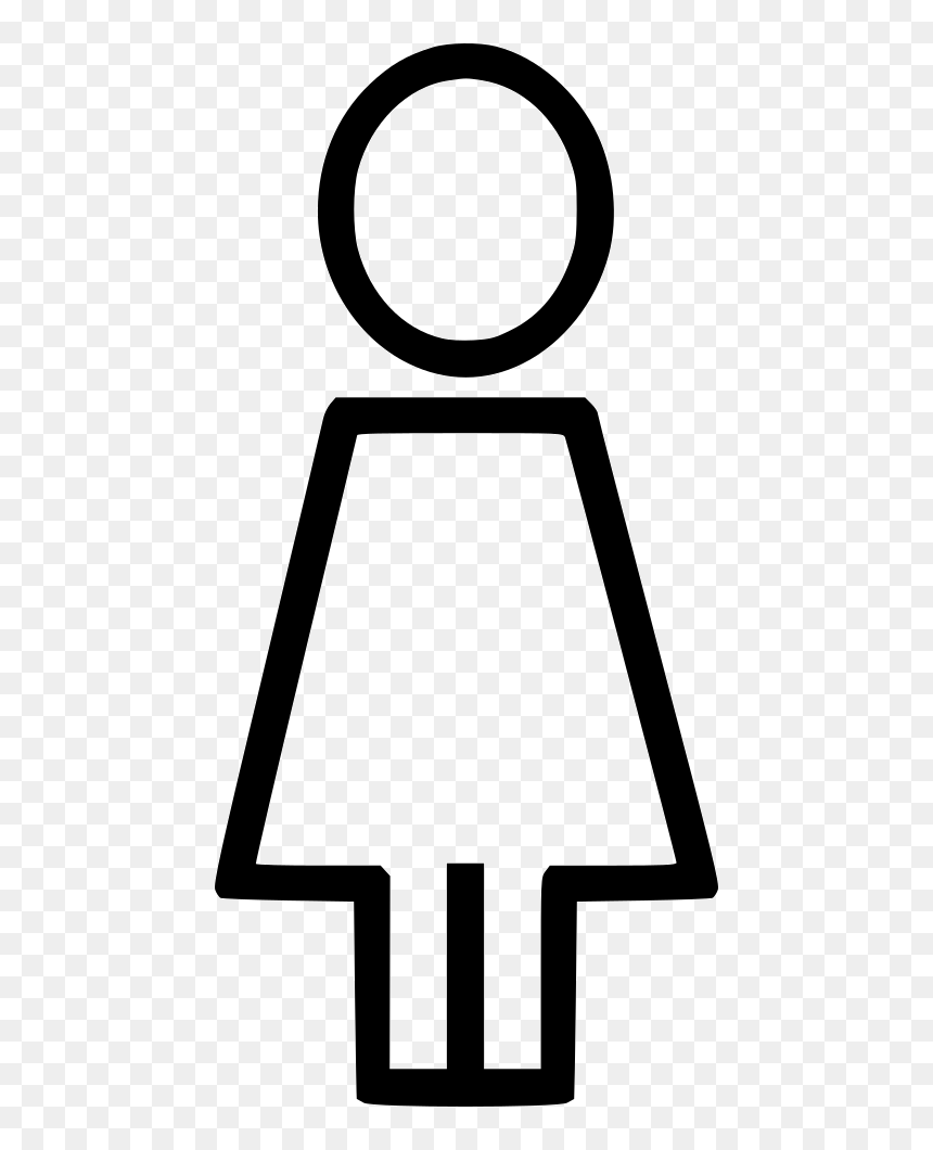 Woman Shape Sign Bathroom, HD Png Download - bathroom sign png