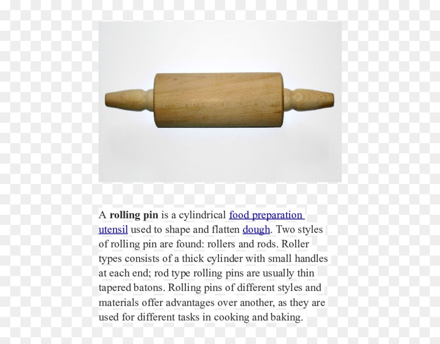 Rolling Pin, HD Png Download - rolling pin png