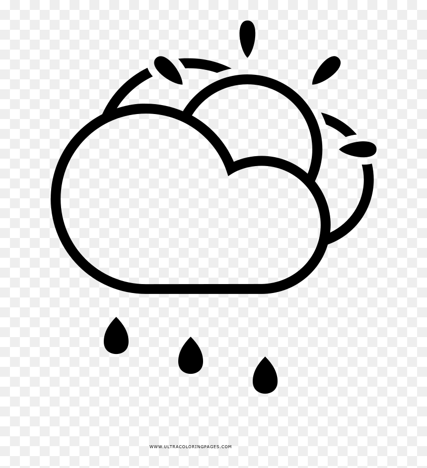 Dibujo De Sol Y Lluvia, Png Download - Lluvia Png, Transparent Png - lluvia png