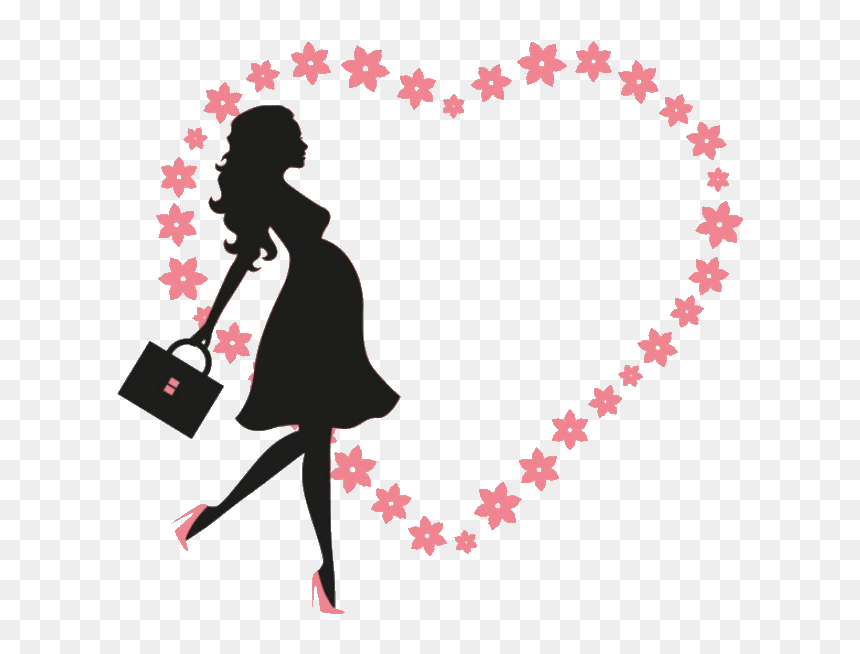 Hypnobirthing In Leeds Clipart , Png Download - Silhouette Woman Holding Heart, Transparent Png - pregnant silhouette png