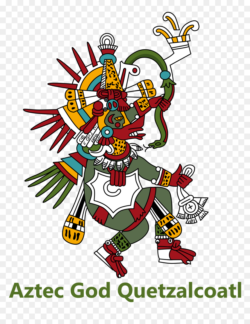 Aztec God Quetzalcoatl Jpg Free Download - Aztec God Quetzalcoatl, HD Png Download - aztec png