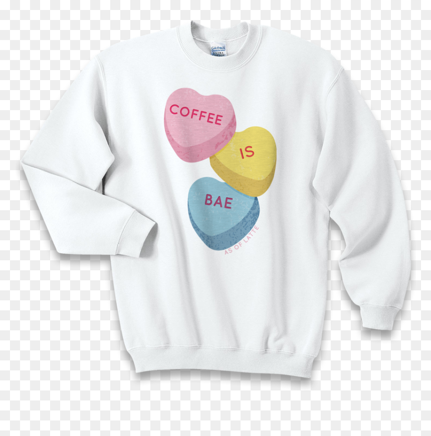 Valentines Day Candy Hearts Crewneck Sweatshirt White - Dont Like You Hoodie, HD Png Download - white hoodie png