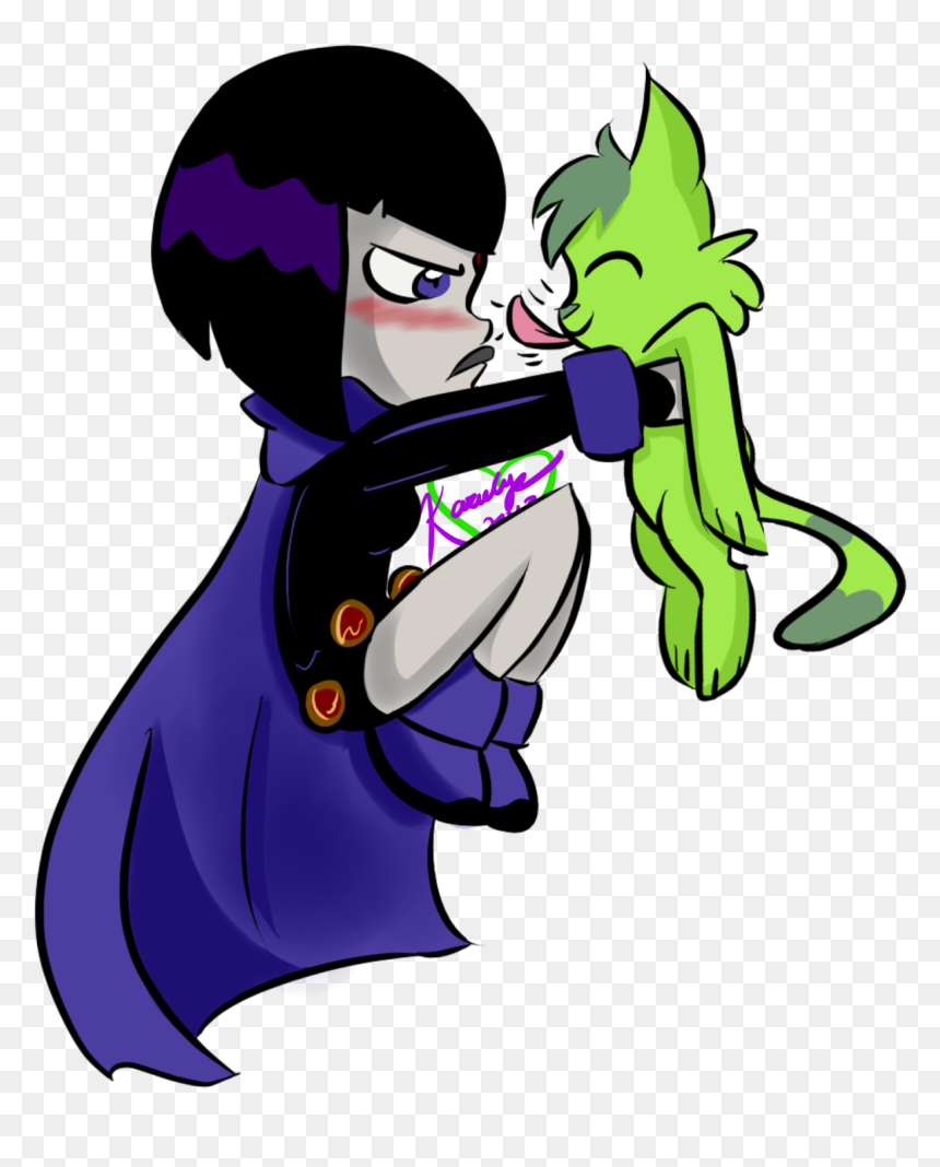 Raven And Beast Boy Art, HD Png Download - beast boy png