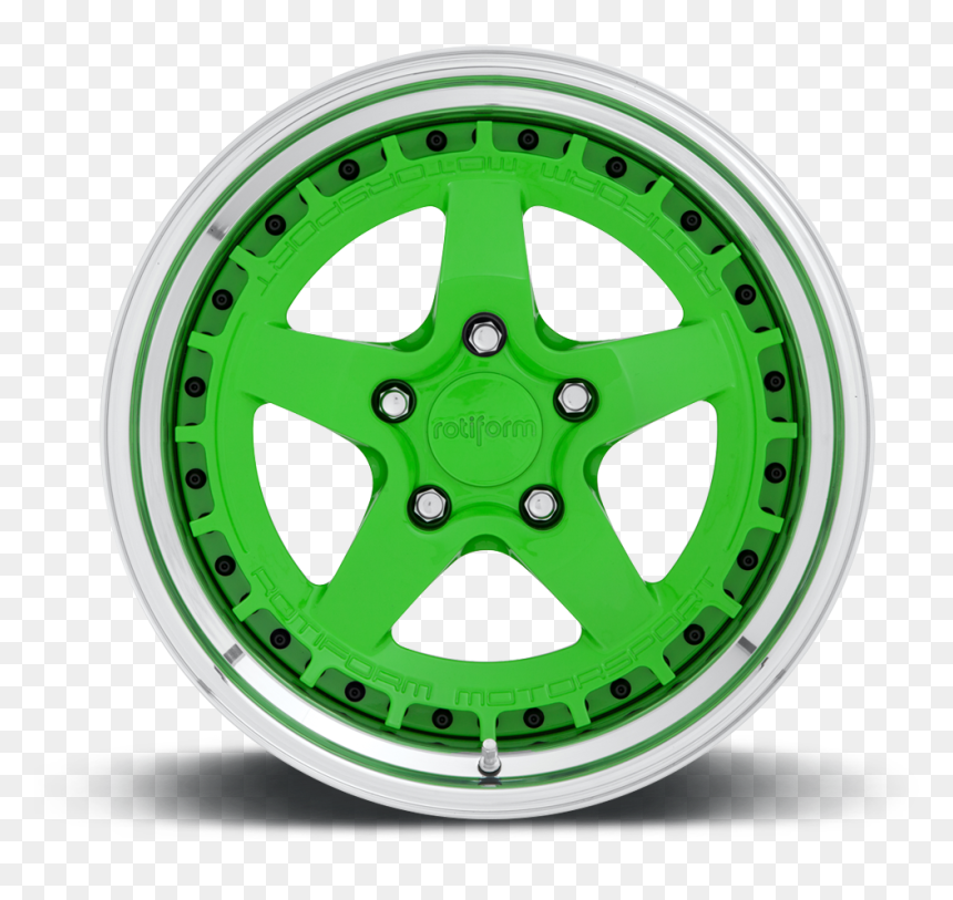 5 Lug Green W/ Polished Lip - Circle, HD Png Download - rim png