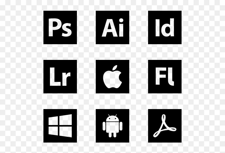 Social Icons Png Square, Transparent Png - adobe icons png