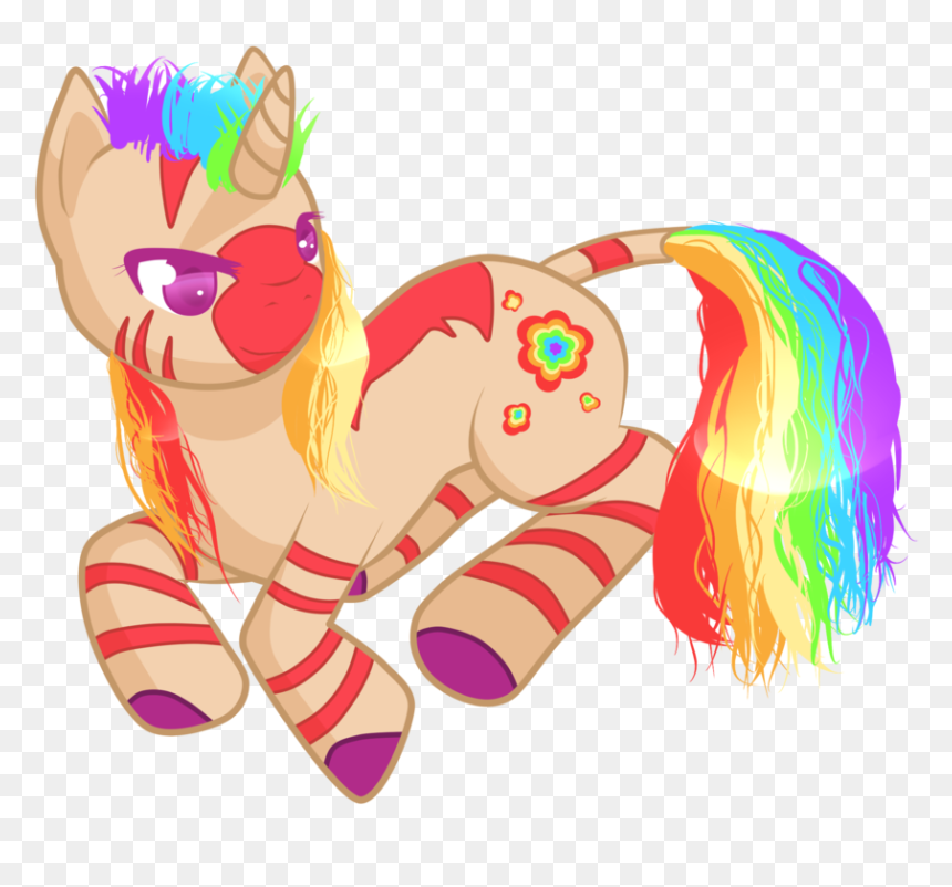 Aisuroma, Mullet, Oc, Oc Only, Pony, Rainbow Hair, - Cartoon, HD Png Download - hitler hair png