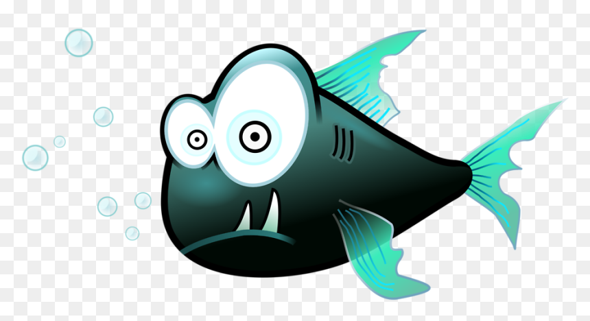 Clipart Fish Cartoon - Piranha Clip Art, HD Png Download - cartoon fish png