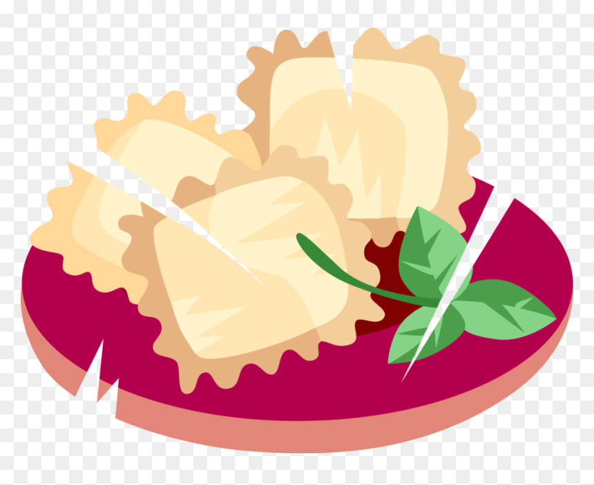 Ravioli Dumplings With Sealed Filling Vector Image - Ravioli Clipart, HD Png Download - ravioli png