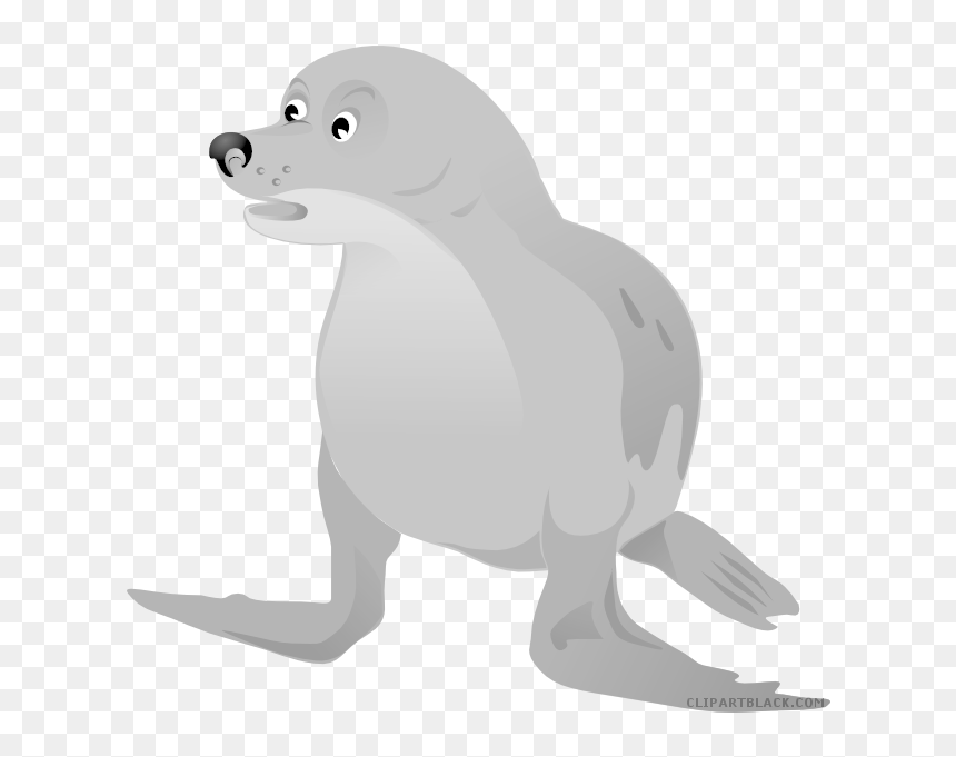 Sea Lion Walrus Baby Harp Seals Clip Art - Ocean Sea Lion Cartoon, HD Png Download - walrus png