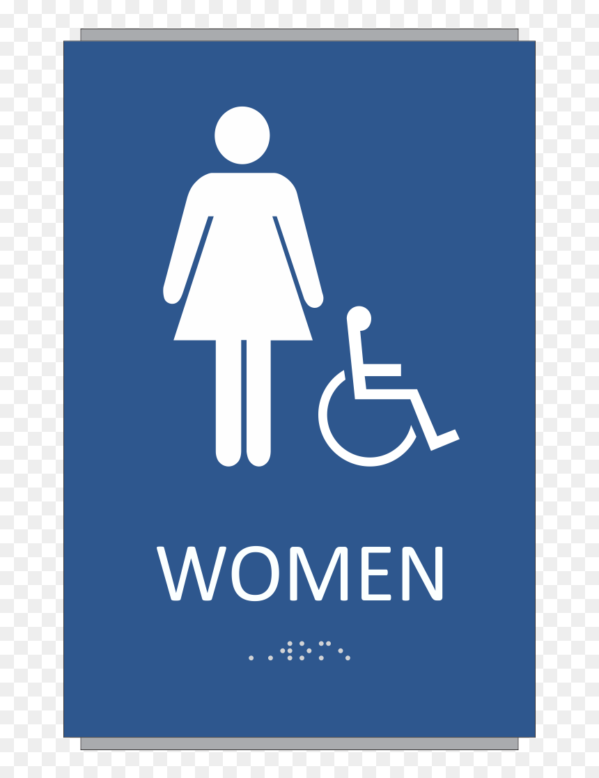 Bathroom Sign Women Braille, HD Png Download - bathroom sign png