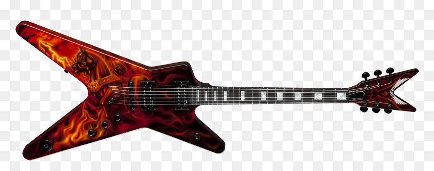 Usa Ml Airbrush Red Flames - Dean Dimebag Dimebonics Ml, HD Png Download - red flames png