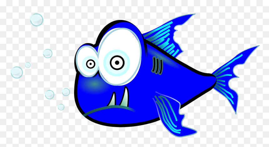 Piranha Fish Funny Free Photo - Piranha Clip Art, HD Png Download - cartoon fish png