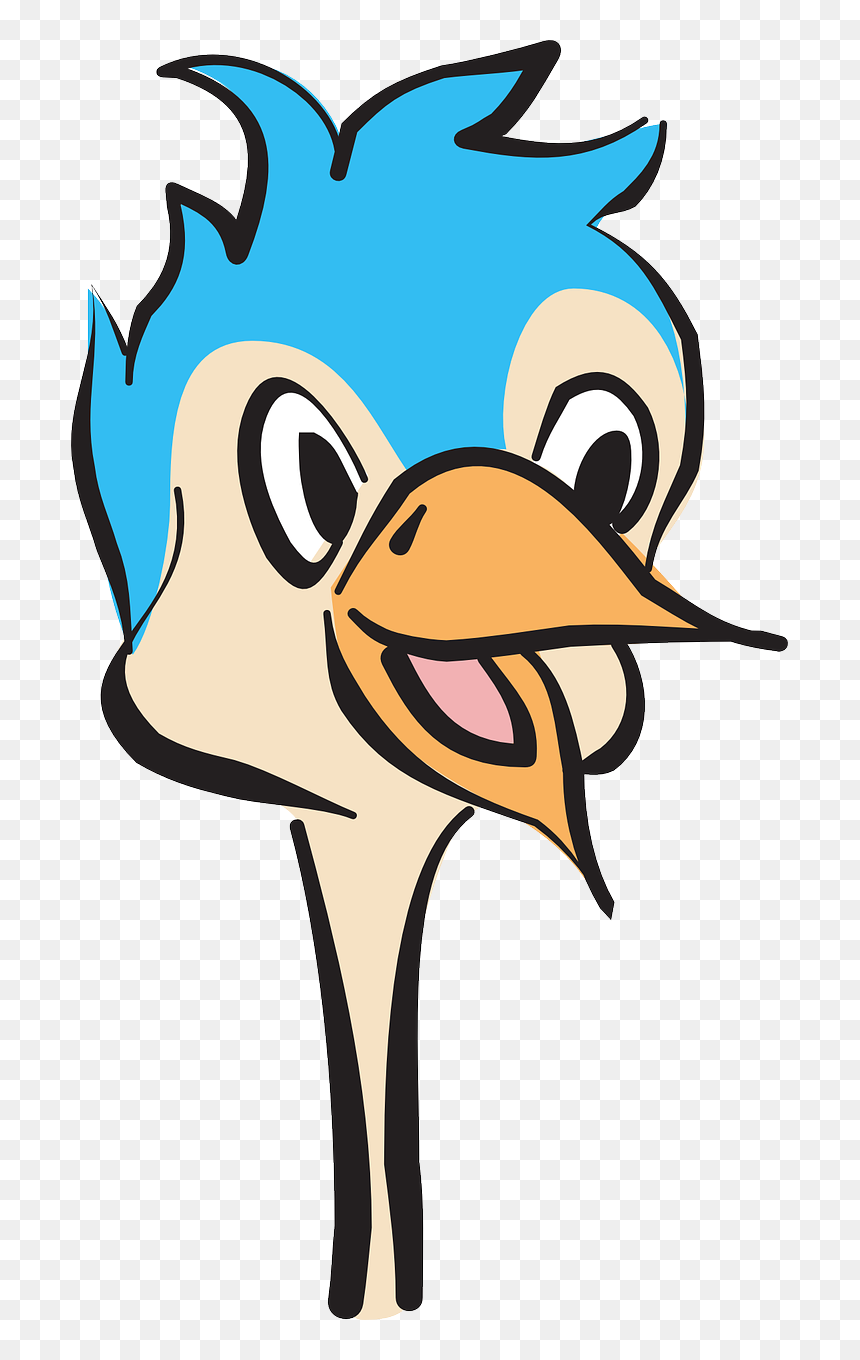 Ostrich's Head Clipart, HD Png Download - ostrich png