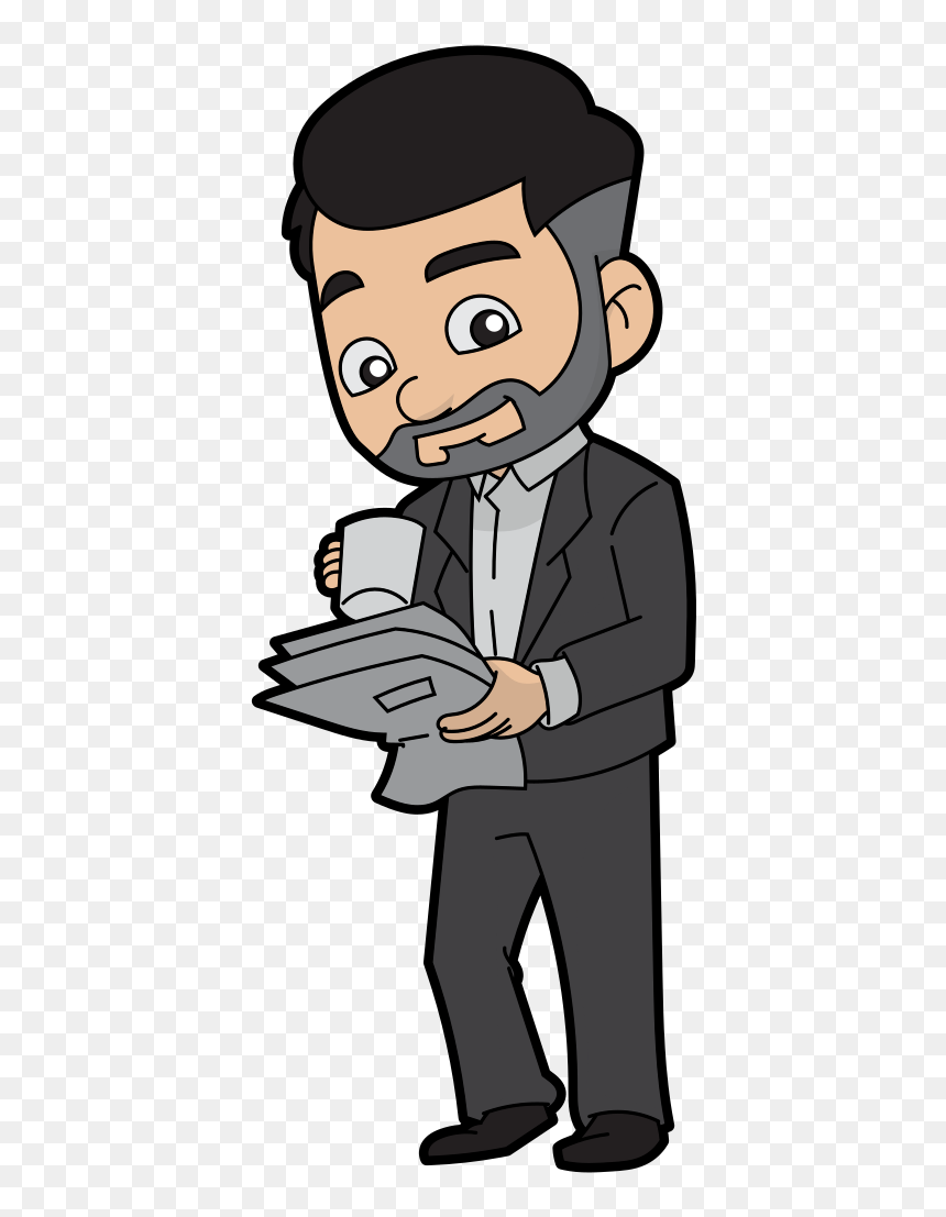 Cartoon Businessman Drinking Coffee - Person Drinking Coffee Cartoon, HD Png Download - drinking png