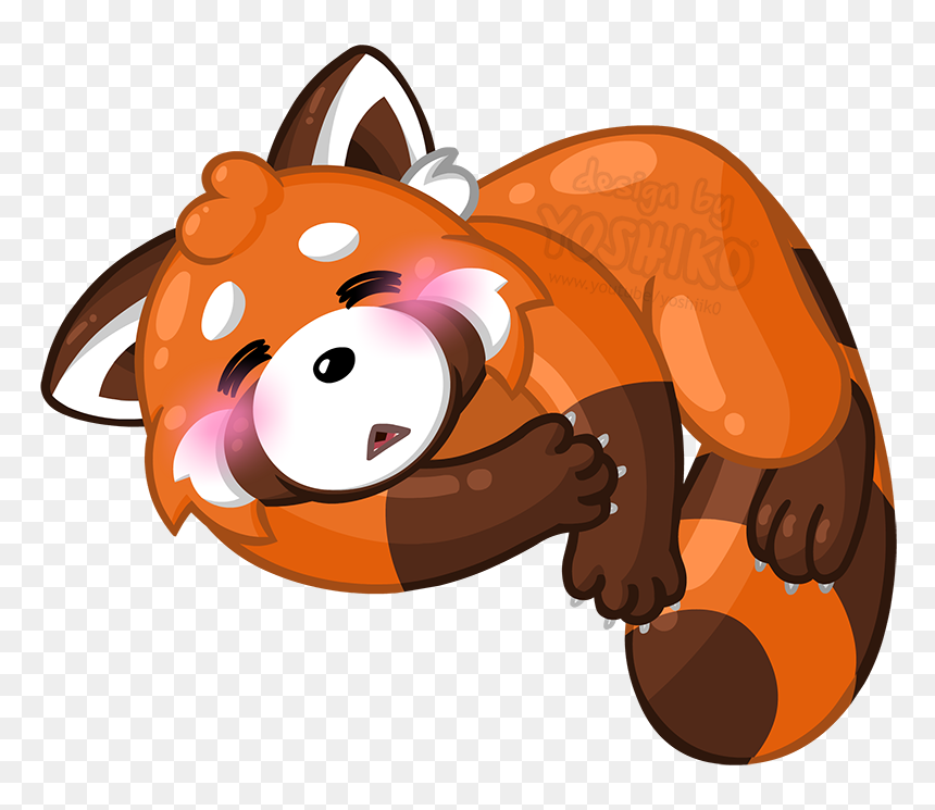 Cartoon Red Panda Sleeping - Cartoon Red Panda Animated, HD Png Download - red panda png