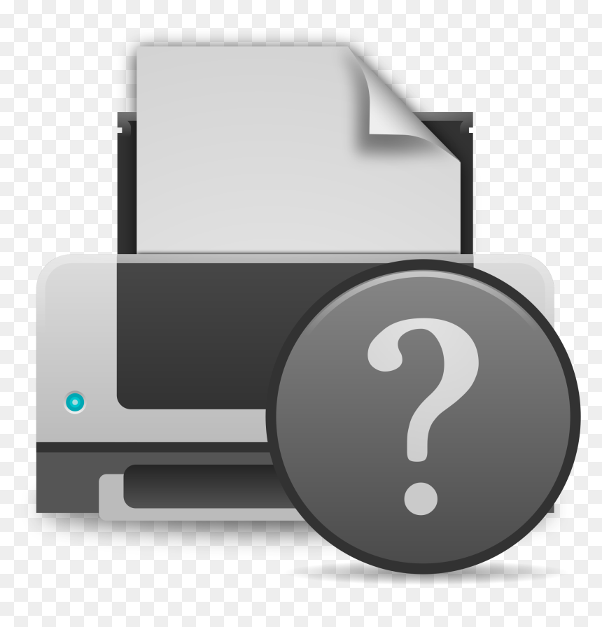 Printer Question Icon Clip Arts - Printer Clipart Transparent, HD Png Download - question icon png