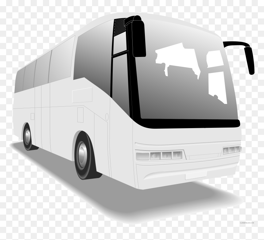 Tour Bus Transportation Free Black White Clipart Images - Tourist Bus Icon Png, Transparent Png - tourist png