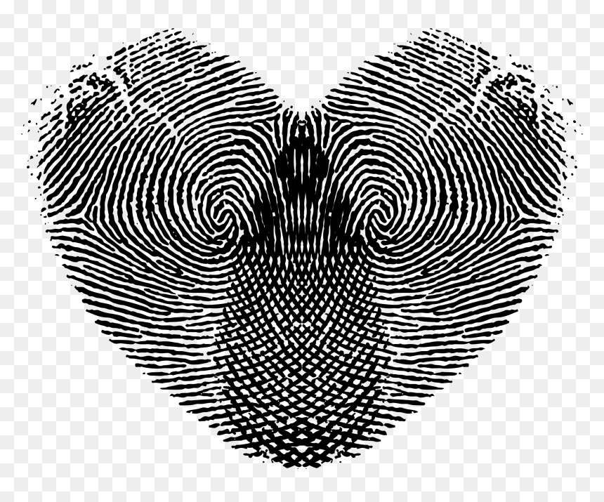 Fingerprint Heart Clip Arts - Heart Fingerprint Png, Transparent Png - finger print png