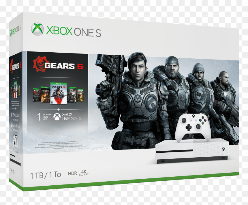 Xbox One S Gears 5, HD Png Download - xbox one s png