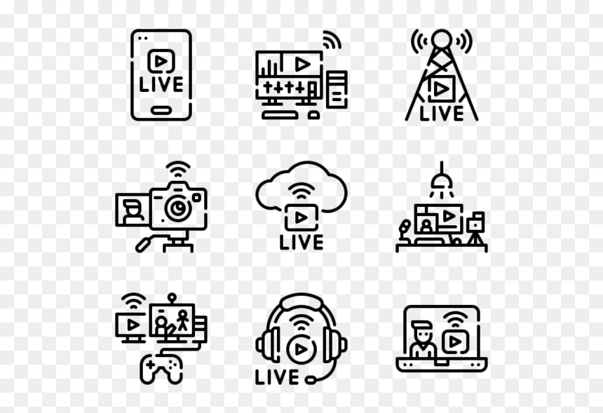 Telecommunications Icons, HD Png Download - live icon png