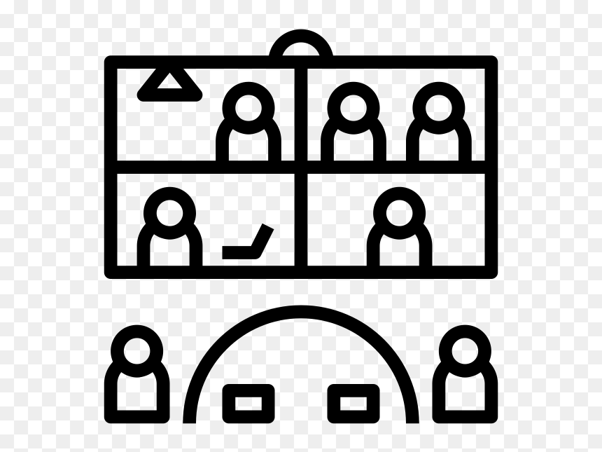 An Icon Of Two People Sitting At A Conference Table - Video Conferencing Icon, HD Png Download - business people sitting png