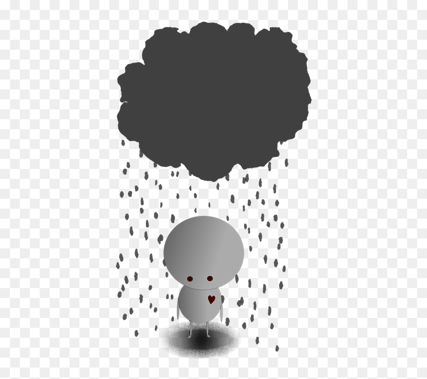 Alone Depression Lonely, HD Png Download - lluvia png