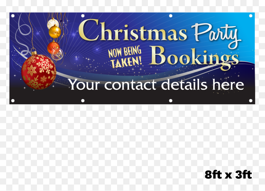 Personalised Christmas Party Bookings Banner"
 Title="personalised - Eraclea Cioccolata, HD Png Download - party banner png
