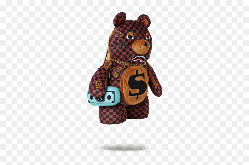 Sprayground Teddy Bear Backpack, HD Png Download - checkered png