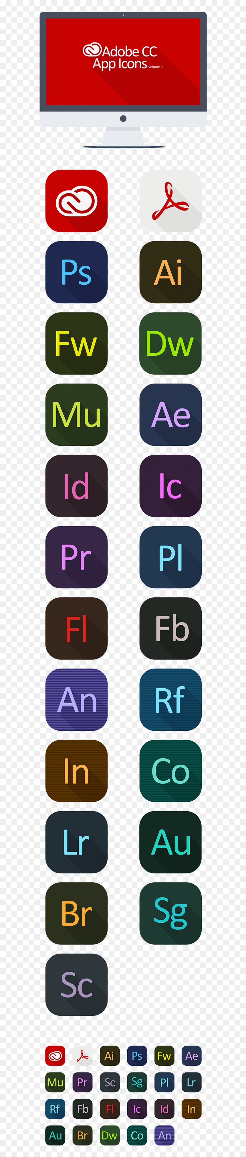 Adobe Cc Icons Behance, HD Png Download - adobe icons png
