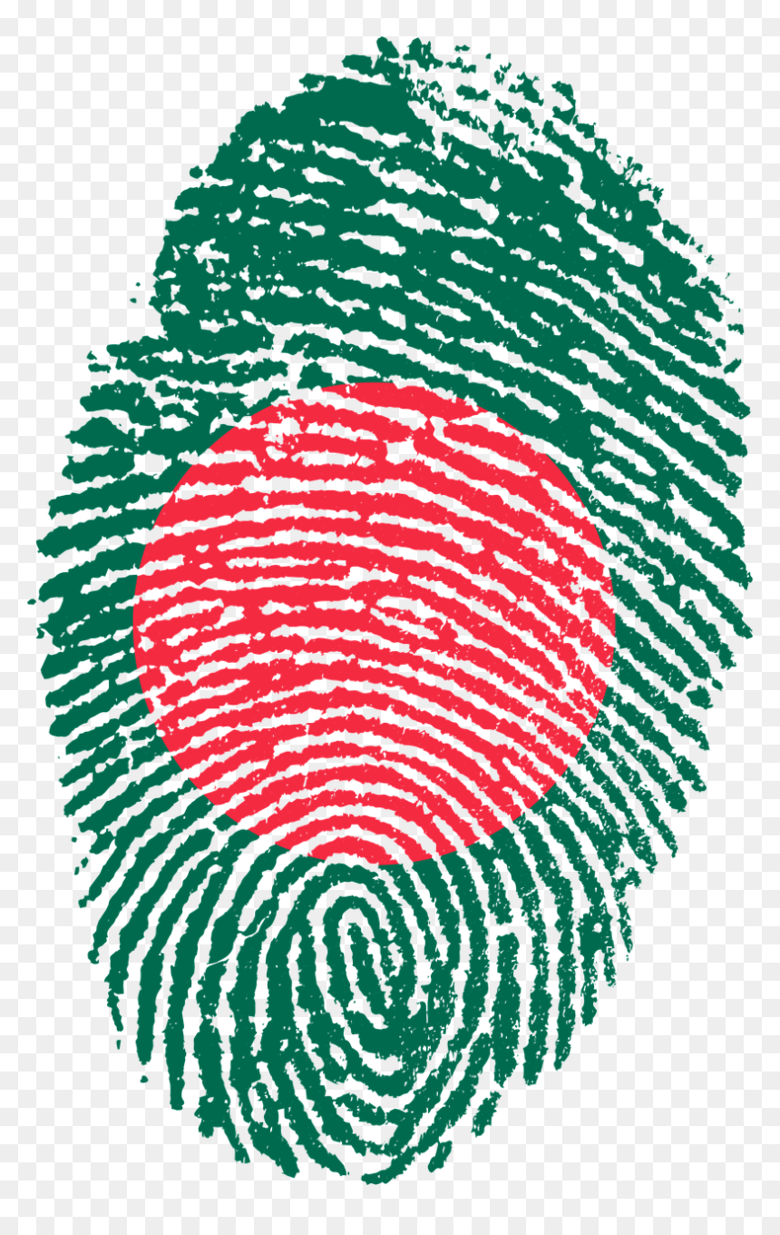 Bangladesh Flag Fingerprint, HD Png Download - finger print png