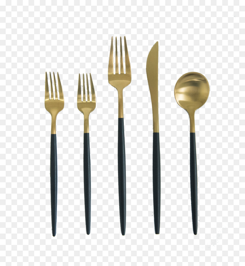 Blackdippedflatware - Knife, HD Png Download - silverware png