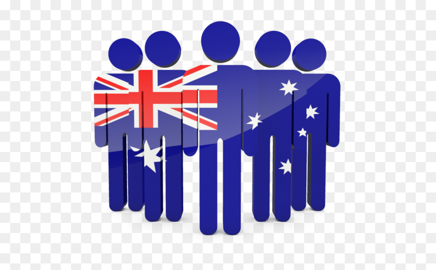 Australia Flag With People, HD Png Download - australia flag png