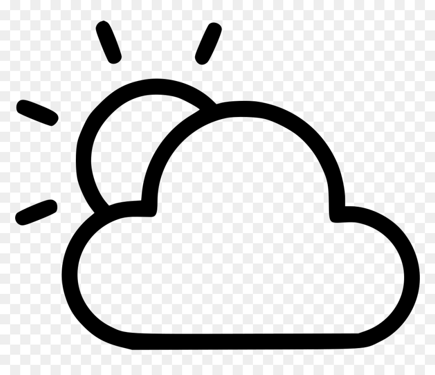 Weather Cloud Clouds Cloudy Sun Partly Sunny - Partly Cloudy Icon Png, Transparent Png - cloudy png