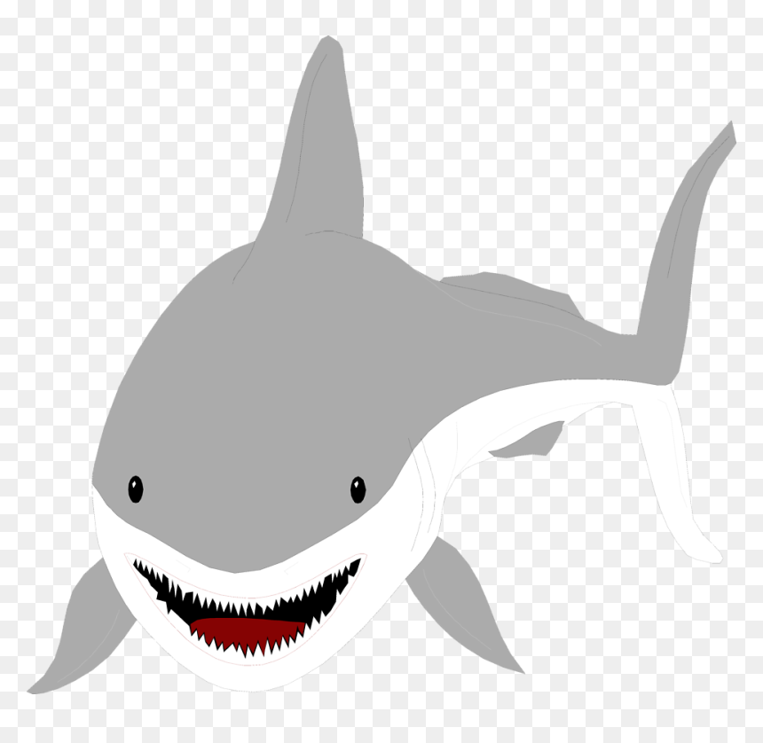 Tiger Shark Clipart Sea Creature - Great White Shark Clipart, HD Png Download - sharks png