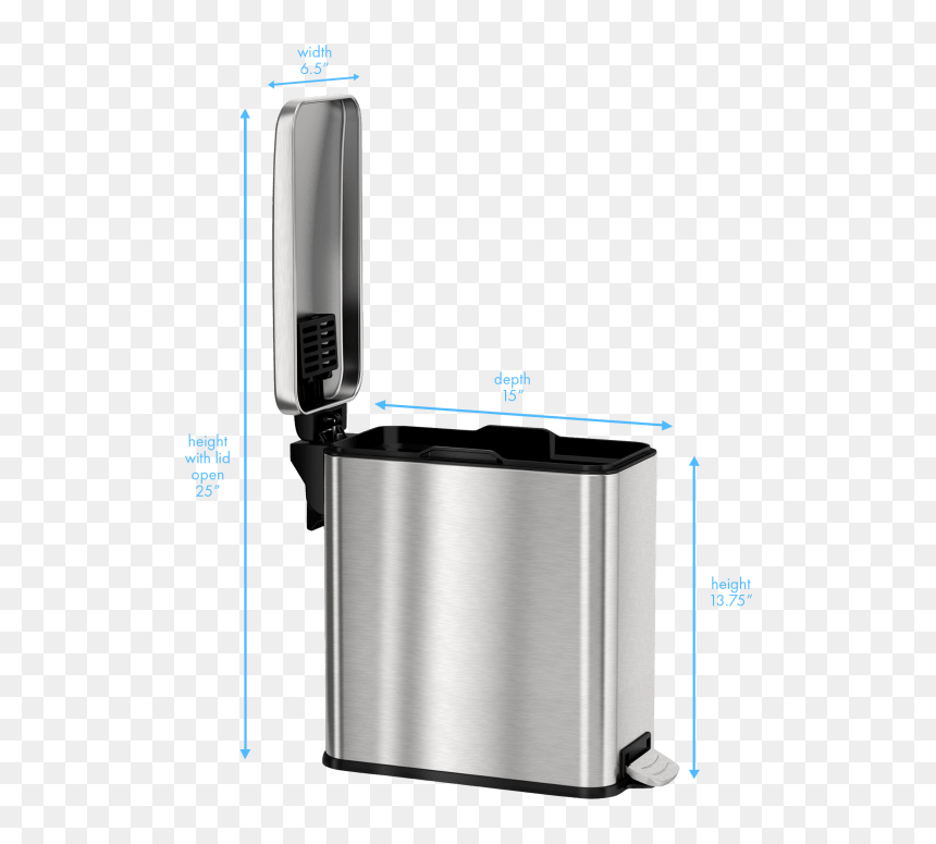 Refrigerator, HD Png Download - open trash can png