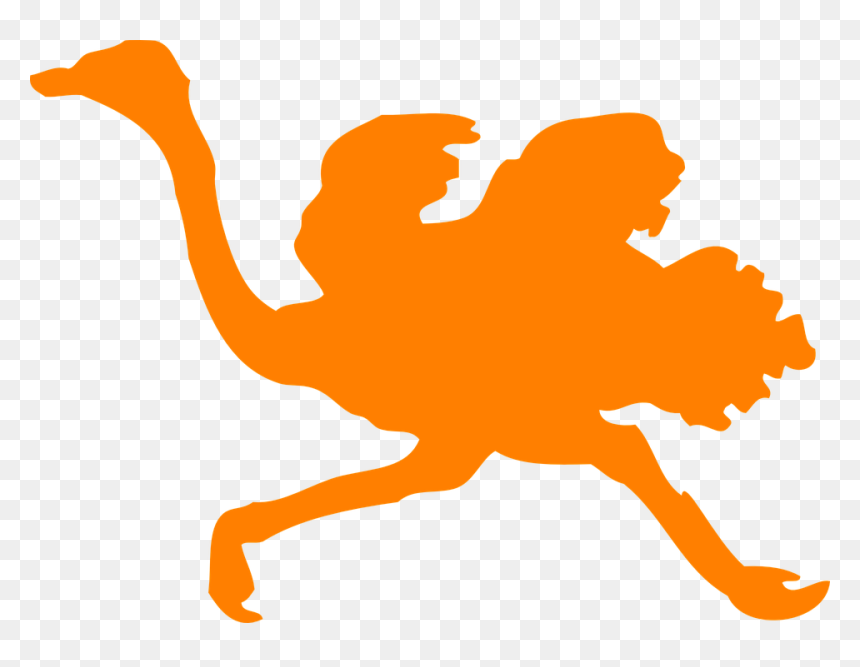 Common Ostrich Silhouette Png, Transparent Png - ostrich png
