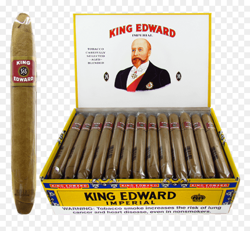King Edward Imperial Box And Stick - King Edward Cigarr, HD Png Download - lit cigar png