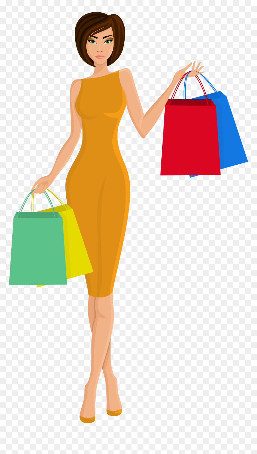 Beautiful Woman Shopping - Woman Shopping Png, Transparent Png - lady png