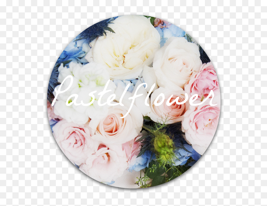 Romantic Pastel Wedding Flowers With Hydrangeas - Garden Roses, HD Png Download - pastel flowers png