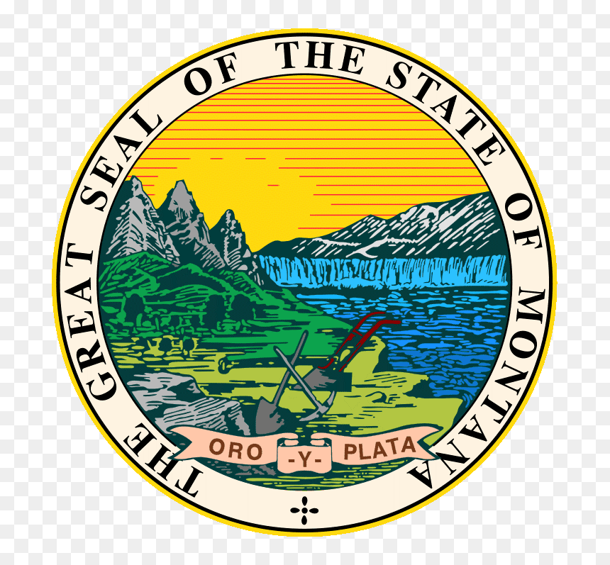 Seal Of Montana, HD Png Download - bandera de estados unidos png