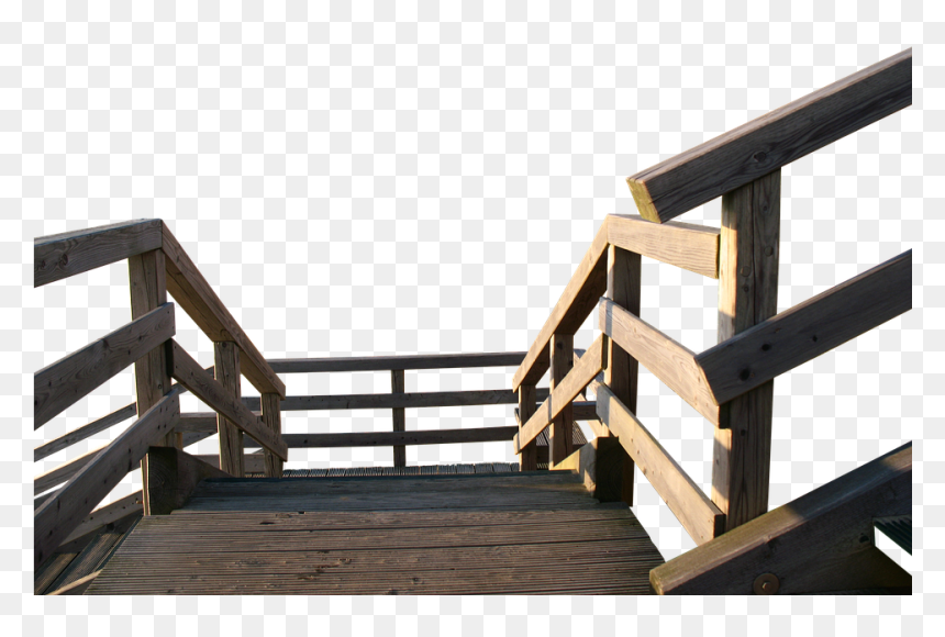 Wood Stairs, Stairs, Gradually, Emergence, Staircase - Stairs, HD Png Download - railing png